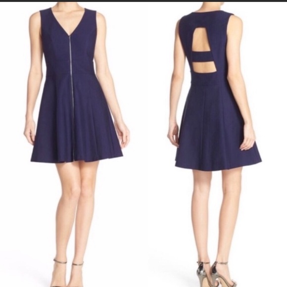 Adelyn Rae Back Cutout Fit & Flare Dress - Picture 2 of 6